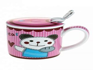 Отличный подарок на именины - Кружка с крышкой и ложкой Медвежонок в г. Екатеринбург