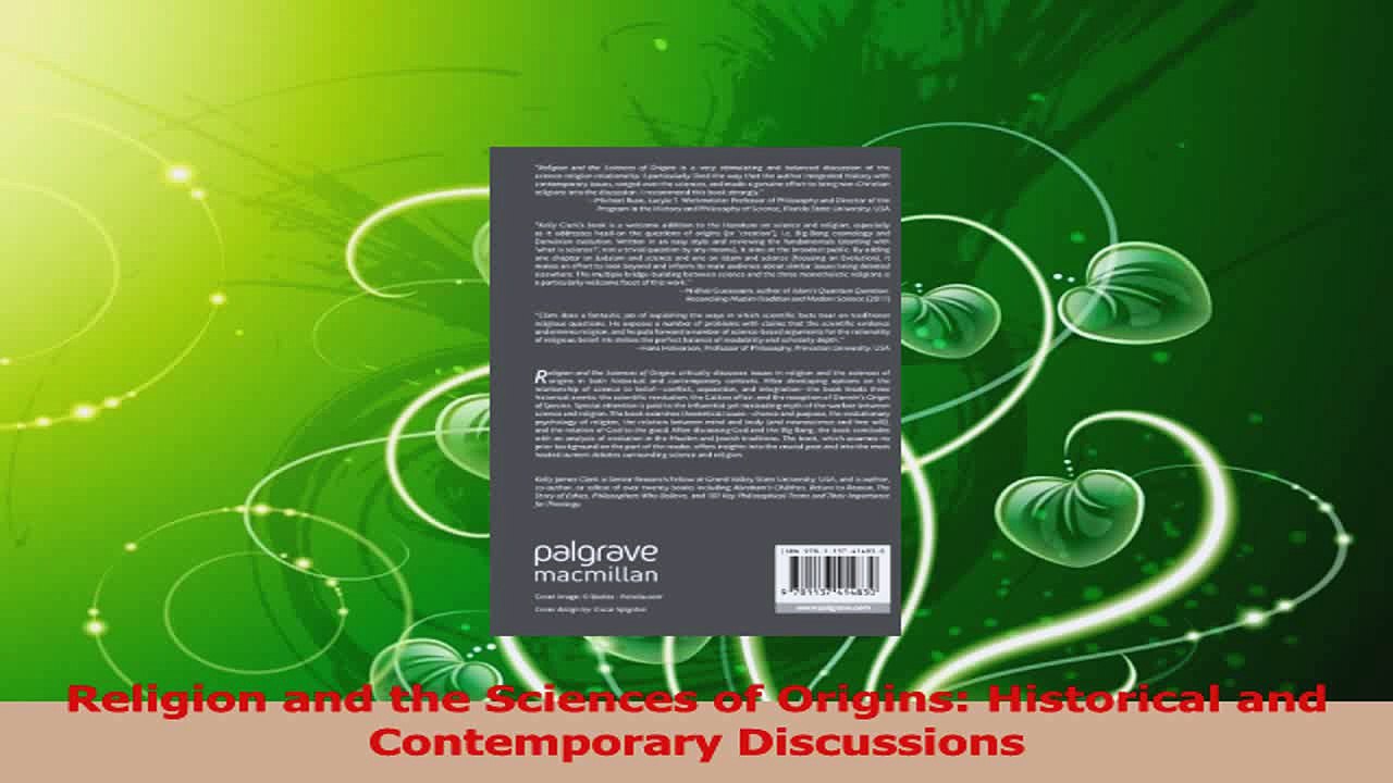 Read  Religion and the Sciences of Origins Historical and Contemporary Discussions Ebook Online