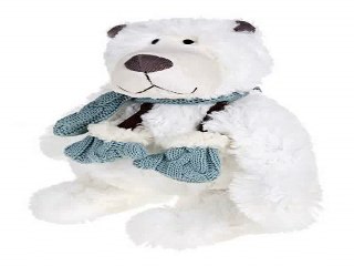 Топ 10! подарок на именины - Игрушка мягкая Белый мишка с варежками в г. Ижевск