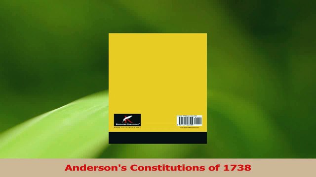 Download Andersons Constitutions of 1738 PDF Free