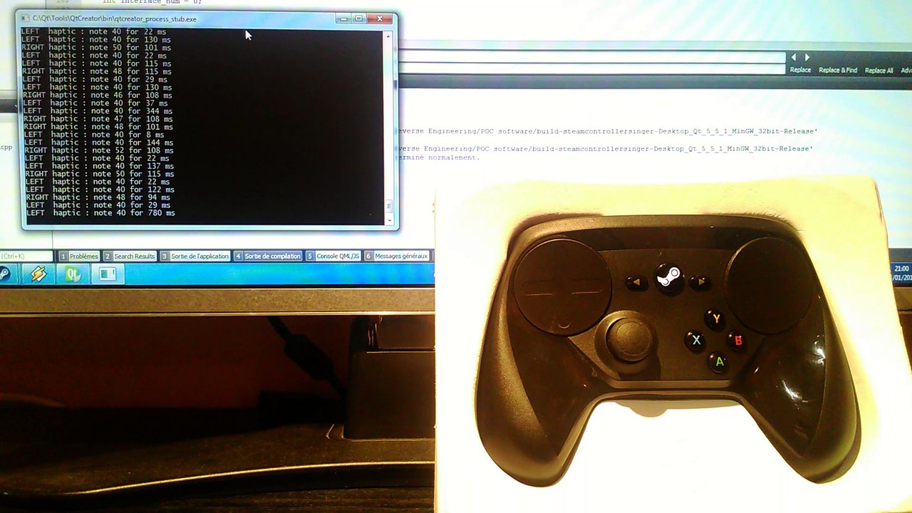 Playing music with the Steam Controller Haptic Actuators : Doom Theme