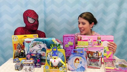 Download Video: GIANT SURPRISE EGGS Frozen Elsa Barbie Toys Imaginext Batman Cinderella