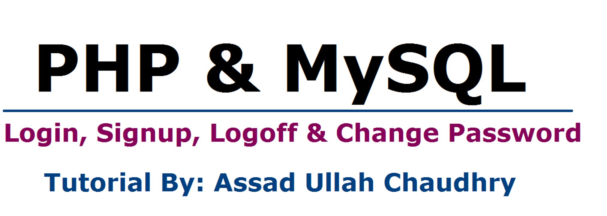 PHP5 & MySQL Login, Signup, Logoff and Change Password Part 9/9