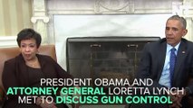 Obama Discusses Gun Control With Loretta Lynch