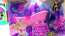 Mermaid Barbie The Pearl Princess Mini Doll Purple Turtle Bathtub Toy Opening