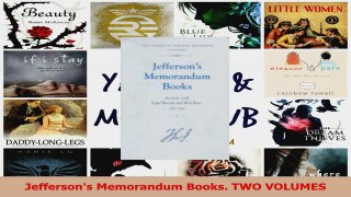 PDF Download  Jeffersons Memorandum Books TWO VOLUMES Download Full Ebook