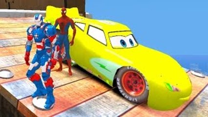 Spiderman Disney Lightning Cars & Super Hero Nusery Rhymes for Children Ironman