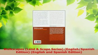 Read  Walkscapes Land  Scape Series EnglishSpanish Edition English and Spanish Edition PDF Free