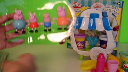 Peppa Pig George tomando Play doh Sorvete Portugues Massinha maquina modelar