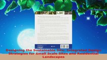 Read  Designing the Sustainable Site Integrated Design Strategies for Small Scale Sites and EBooks Online