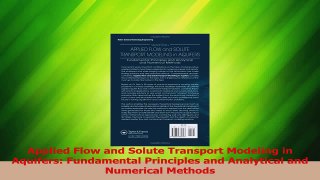 Download  Applied Flow and Solute Transport Modeling in Aquifers Fundamental Principles and Ebook Free