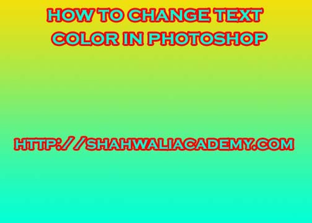 how to change text color in photoshop