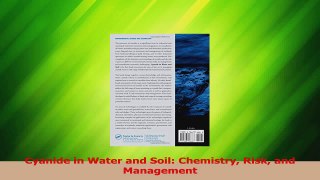 Read  Cyanide in Water and Soil Chemistry Risk and Management PDF Online