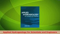 Download  Applied Hydrogeology for Scientists and Engineers PDF Online