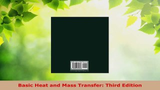Download  Basic Heat and Mass Transfer Third Edition PDF Free
