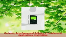 Read  Surfaces Interfaces and Colloids Principles and Applications 2nd Edition PDF Online