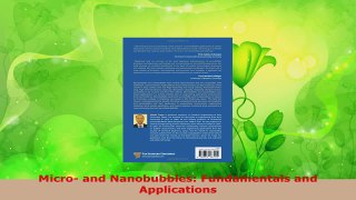 PDF Download  Micro and Nanobubbles Fundamentals and Applications PDF Full Ebook
