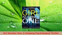 Download  Girl Number One A Gripping Psychological Thriller PDF Online