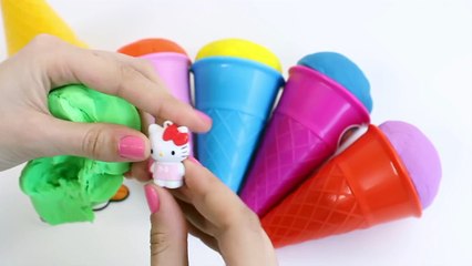 Play-Doh Ice Cream Cone Surprise Eggs Hello Kitty Dora Angry Birds Little Pony