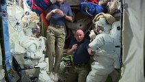 One Year Space Station Crew Members Discuss Life in Space with New York Media