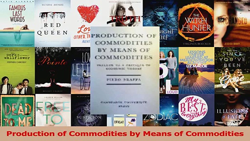 PDF Download  Production of Commodities by Means of Commodities Read Online