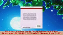 Read  Minimum Design Loads for Buildings And Other Structures SEIASCE 705 ASCE Standard No PDF Free