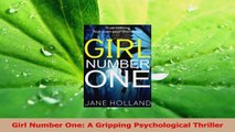 Read  Girl Number One A Gripping Psychological Thriller Ebook Free