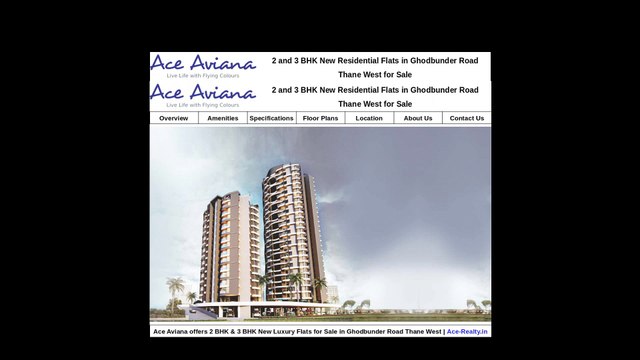 Ace Aviana offers New Luxury Flats in Ghodbunder Road Thane West for Sale