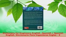 PDF Download  Dictionary for Engineers English Spanish  Spanish English Diccionario Para Ingenieros Read Online