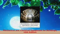 Read  Mechanical and Electrical Equipment for Buildings 10th Edition Ebook Online