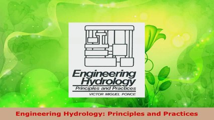 Download  Engineering Hydrology Principles and Practices EBooks Online
