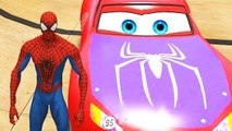 Spiderman Disney Cars Lightning McQueen Custom Pixar Nursery Rhymes ( Songs for Children )