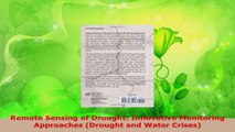 Download  Remote Sensing of Drought Innovative Monitoring Approaches Drought and Water Crises PDF Online