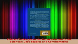 PDF Download  Ethical Challenges in the Behavioral and Brain Sciences Case Studies and Commentaries PDF Online