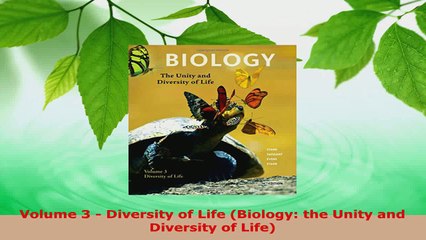 PDF Download  Volume 3  Diversity of Life Biology the Unity and Diversity of Life Download Online