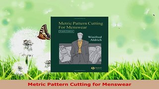 PDF Download  Metric Pattern Cutting for Menswear PDF Online