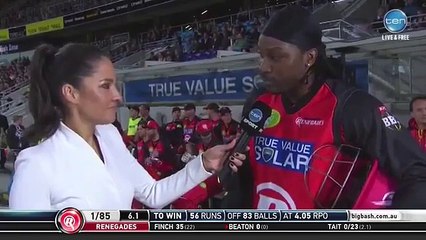 خاتون صحافی سے نا مناسب گفتگوکرنے پر کرس گیل سخت تنقید کا نشانہ بن گئے