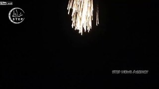 Airstrike in Idlib countryside, illuminated the night; Syria (2 videos) ; (12 Nov 2015)