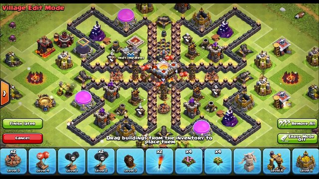 Clash of Clans Town Hall 8 War Base Defense Layout Design ♦ CoC TH8 War - Hybrid - Trophy Base Setup