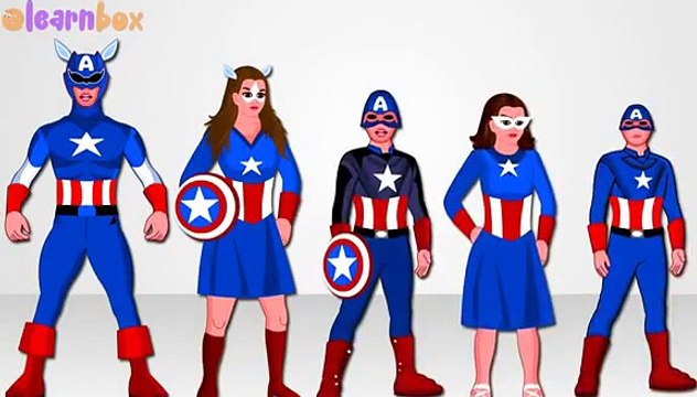 Finger Family Rhymes Spiderman Ironman 3D Cartoons Hulk Captain America Children Nursery R