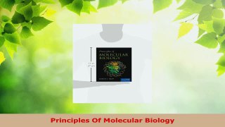PDF Download  Principles Of Molecular Biology PDF Online