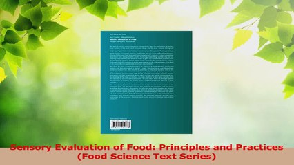 Read  Sensory Evaluation of Food Principles and Practices Food Science Text Series EBooks Online