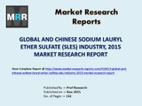 Sodium Lauryl Ether Sulfate (SLES) Industry Global & Chinese (Production, Value, Supply or Demand) 2020 Forecasts