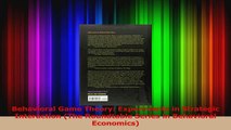 PDF Download  Behavioral Game Theory Experiments in Strategic Interaction The Roundtable Series in PDF Full Ebook