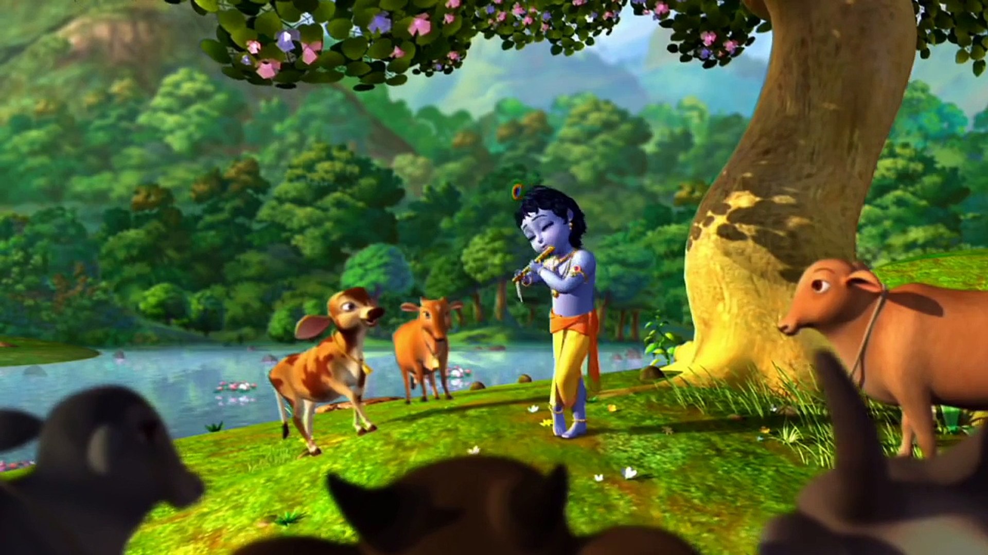Top 150+ Cartoon krishna flute
