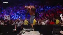 Jhon Cena broke a table on Triple H - All About WWE