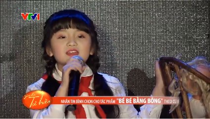 Bé bé bằng bông ,2 má hồng hồng ,bé đi sơ tán