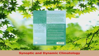 Download  Synoptic and Dynamic Climatology PDF Online
