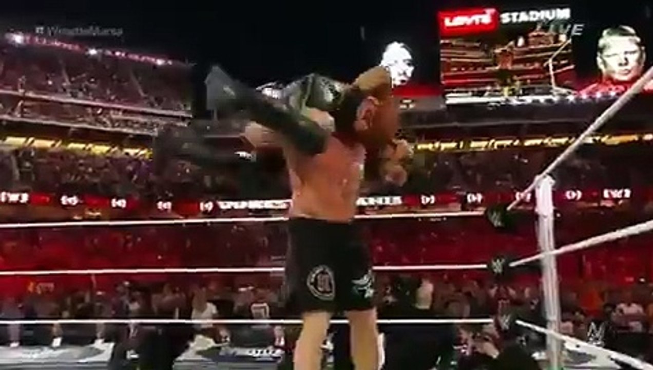 Roman Reigns attack on Brock Lesnar in WrestlingMania - All About WWE