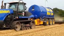 amazing agriculture technology, tractor pulling slurry tanker working in the field new com